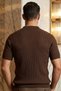 Men's Polo Collar Half Button Knitwear T-Shirt - 2
