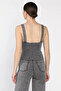 Jean Denim Bustier with Corset on the Back - 3