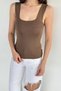 Square Collar Strappy Lycra Women's Knitwear Blouse (Available in S, M, L) - 3