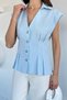 Women's Pleated Sleeveless Shirt - 2