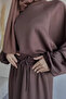 Crew Neck Blouse Elastic Waist Skirt Hijab Two-Piece Set - 5