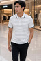 Men's Striped Polo Collar T-Shirt - 2
