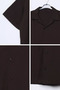Men's Short Sleeve Apaş Collar Oversize Shirt - 4