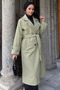 Self-Patterned Belted Hijab Coat - 4