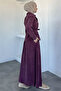 Elastic Waist Skirt, Front Zipper Jacket, Belted Hijab, Two-Piece Set - 4