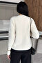 Shoulder Stone Embellished Knitwear Jacket (S, M, L, XL Compatible) - 4