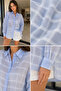Gülseli Women's Thick Striped and Checkered Chiffon Shirt - 5