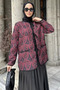 Front-Tie Quilted Patterned Hijab Jacket - 3