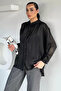 Gülseli Women's Striped Chiffon Shirt - 2