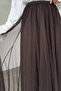 Elastic Waist Stone Embroidered Tulle Hijab Skirt - 2