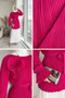 Collar Rose Detailed Pleated Sleeve Elasticated Hijab Tunic - 5
