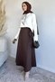 Kiloş Scuba Hijab Skirt with Waist Tie Detail - 3