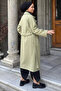 Self-Patterned Belted Hijab Coat - 5