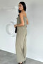 Rope Strap Blouse and Pants Double Set - 4