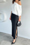 Women's Lycra Skirt with Slit Detail - 2
