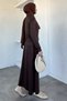 Gold Buckle Detailed Blouse Elastic Waist Skirt Hijab Double Set - 3