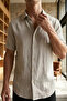Men's Short Sleeve Linen Shirt