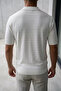 Men's Zippered Knitwear T-Shirt - 4