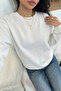 Women's Bow Embroidered Embellished Sweatshirt - 2