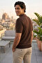 Polo Collar Half Zipper Men's Knitwear T-Shirt - 2