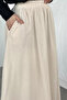 Hijab Skirt with Elastic Waist and Pockets - 4