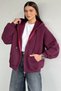 Gülseli Women's Front Zipper Hooded Embroidery and Stone Detailed Embroidered Sweatshirt - 5