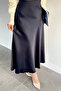 Elastic Waist Satin Hijab Skirt - 4