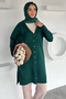 Front Buttoned Patterned Hijab Knitwear Cardigan (Fits M-L-Xl)
