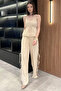 Rope Strap Elastic Waist Blouse and Trousers Two-Piece Set