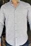 Self-Patterned Men's Long Sleeve Shirt - 4