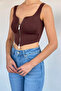 Women's Double-Way Zipper Covered Bustier - 3