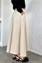 Hijab Skirt with Elastic Waist and Pockets - 3