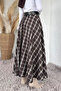 Plaid Patterned Hijab Skirt with Belt Accessories - 3