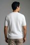 Men's crew neck self-patterned knitwear t-shirt - 2