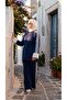 Women's Belted White Cuffed Striped Double Suit - 5