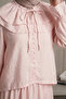 Collared Lace-Up Lined Blouse Skirt Hijab Double Set - 5