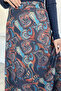 Patterned Hijab Skirt with Elastic Waist - 4