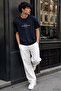 Men's Front Printed Crew Neck T-Shirt - 4