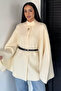 Gülseli Belted Knitwear Poncho - 3