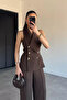 Perry Women's Gold Detailed Vest and Pants Two-Piece Set - 3