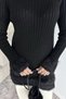 Gülseli Plush Detailed Self-Line Patterned Hijab Knitwear Tunic - 4