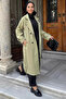 Self-Patterned Belted Hijab Coat - 3