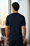 Men's Crew Neck Patterned Knitwear T-Shirt - 2