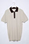 Men's Polo Collar Half Zipper Patterned Knitwear T-Shirt - 4
