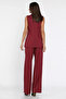 Double-Breasted Collar Lined Vest and Trousers Two-Piece Set - 3