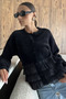 Soft Knitwear Jacket with Ruffled Bottom (Available in S, M, L, XL)