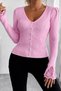 Sleeve Guipure Detailed V-Neck Knitwear Blouse