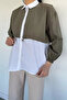 Waist Drawstring Women's Parachute Paneled Shirt - 6