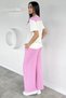 Gülseli Women's Elastic Waist Pants and Tie-Front Blouse Two-Piece Set - 4