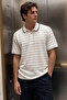 Men's Striped Polo Collar T-Shirt